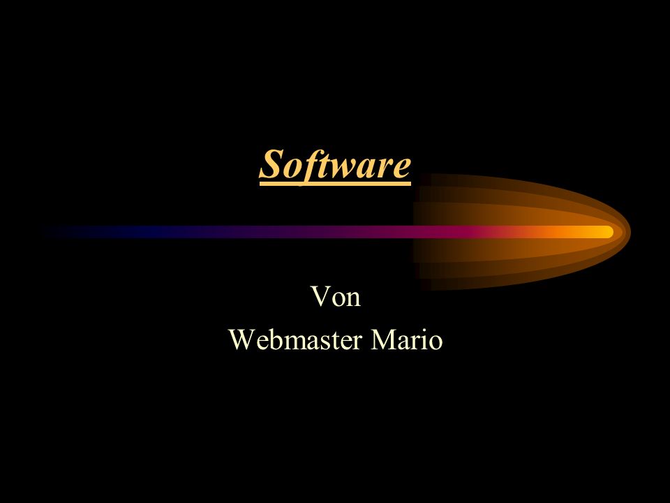 Software Von Webmaster Mario