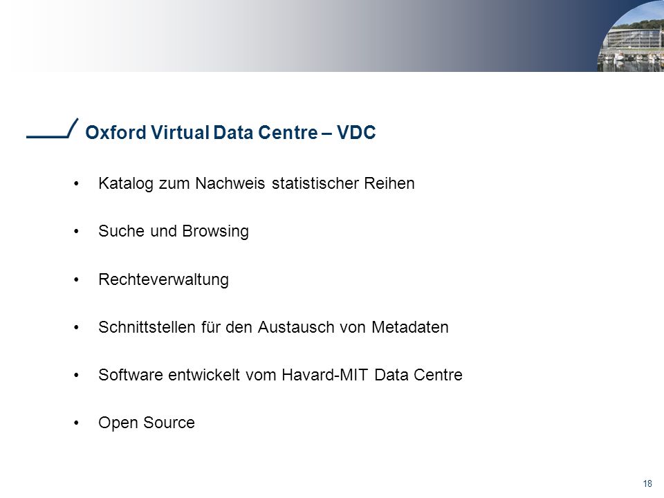 Oxford Virtual Data Centre – VDC