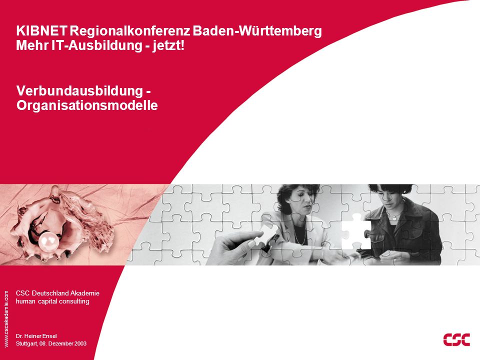 KIBNET Regionalkonferenz Baden-Württemberg Mehr IT-Ausbildung - jetzt!