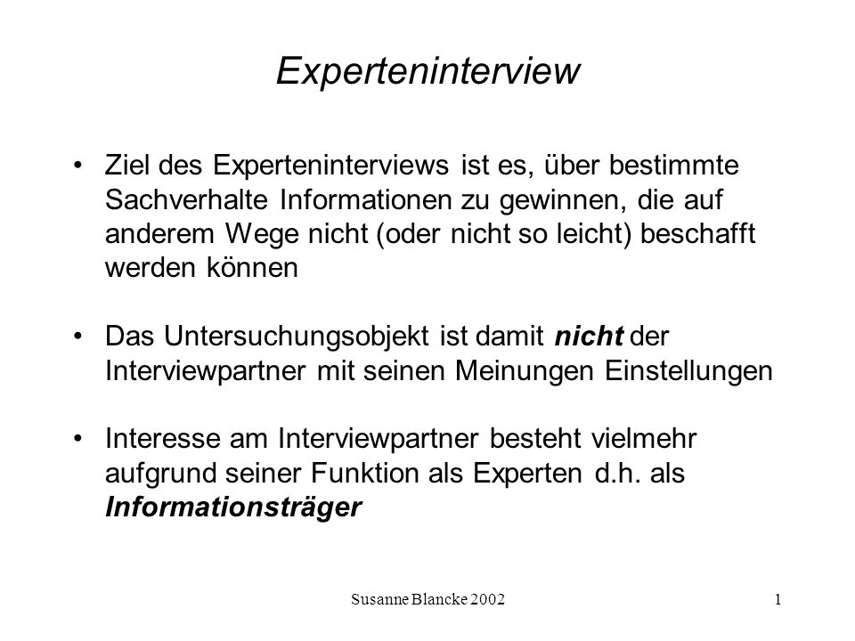 Experteninterview