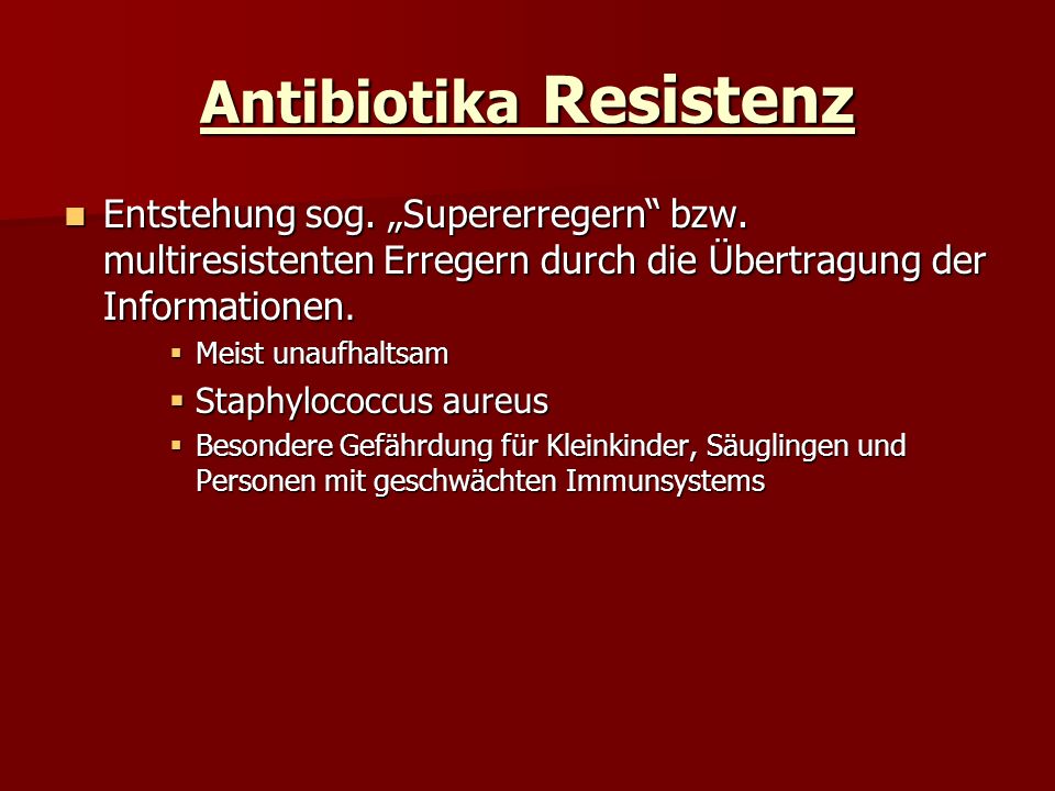 Antibiotika Resistenz