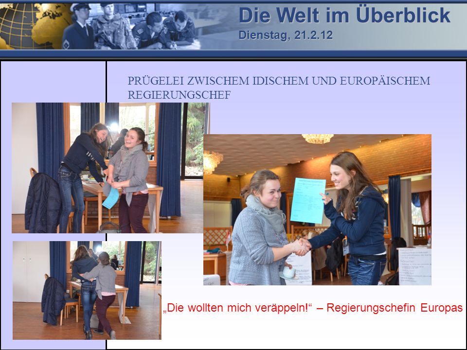 Die Welt im Überblick Dienstag,