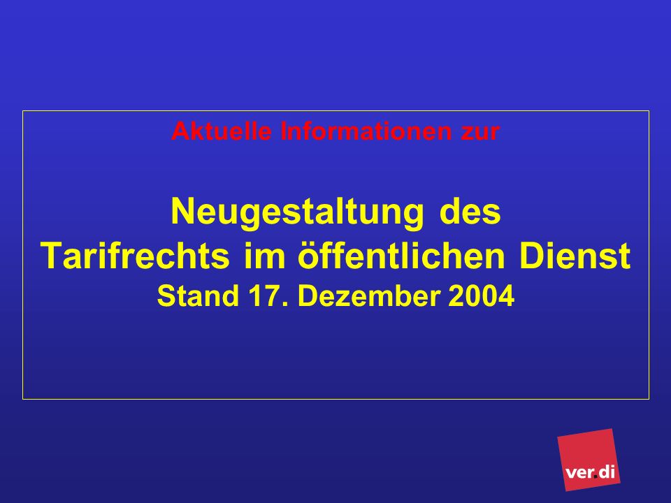 ver.di-Bundesverwaltung - Tarifsekretariat öffentlicher Dienst
