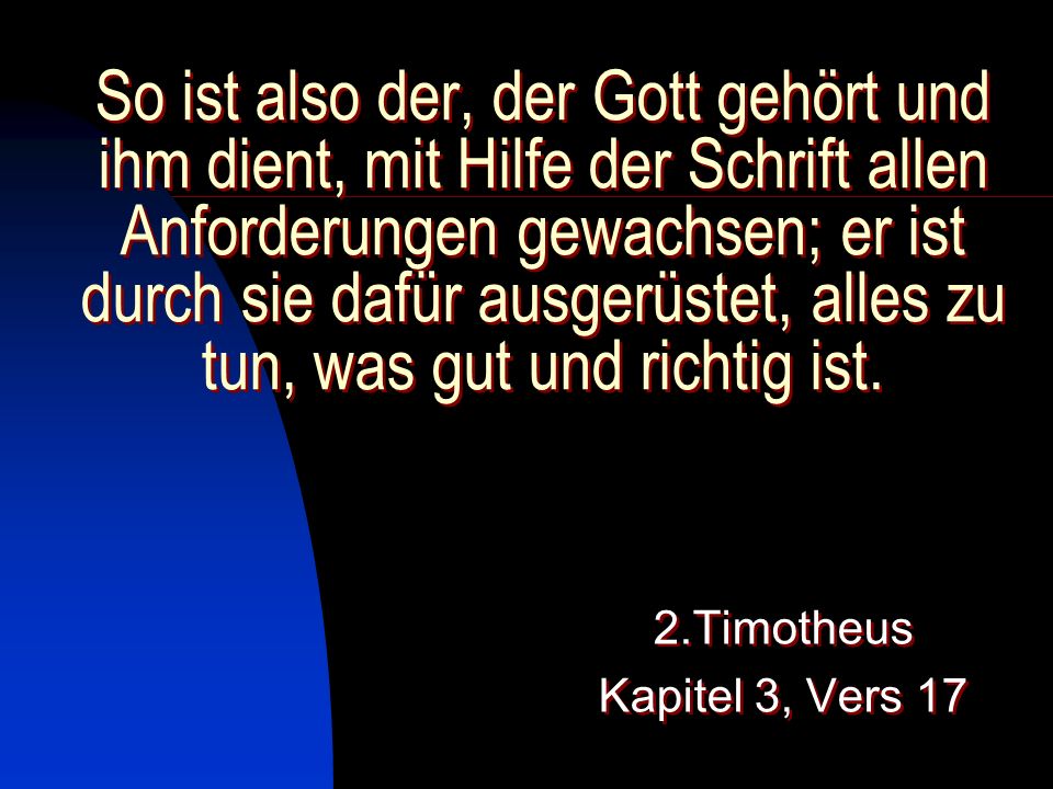 2.Timotheus Kapitel 3, Vers 17
