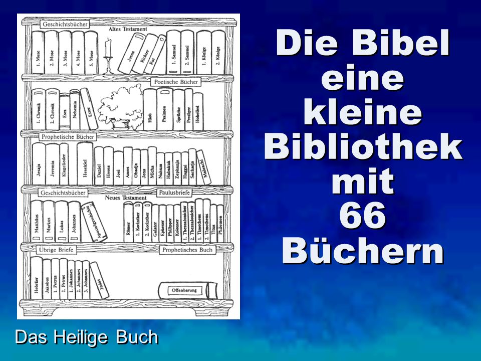 Die Bibel eine kleine Bibliothek mit 66 Büchern