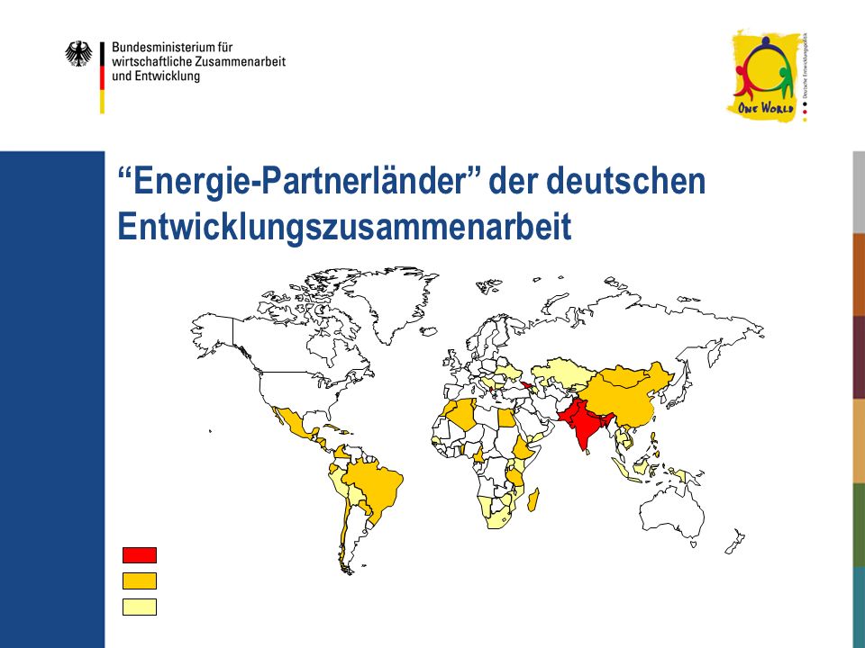 Energie-Partnerländer der deutschen Entwicklungszusammenarbeit