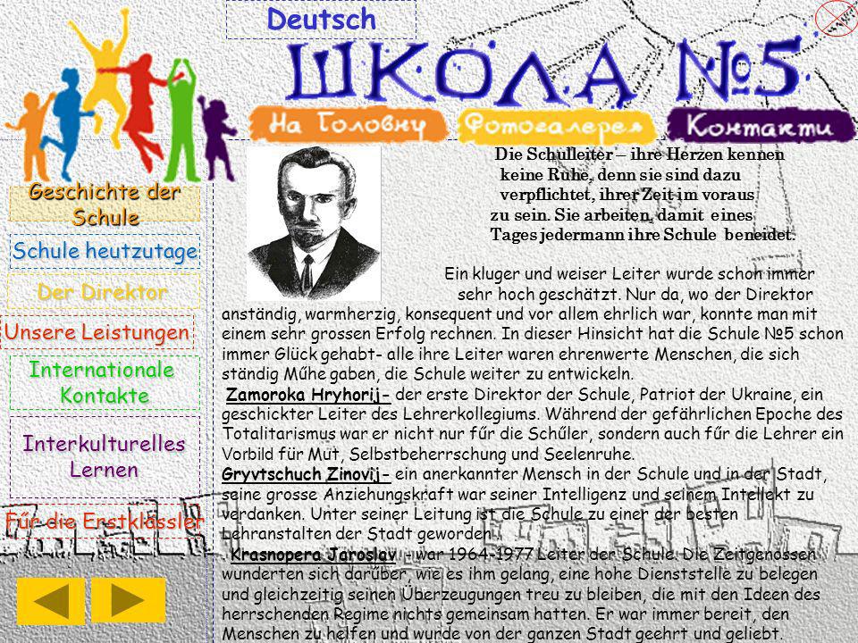 Deutsch Geschichte der Schule Schule heutzutage Der Direktor