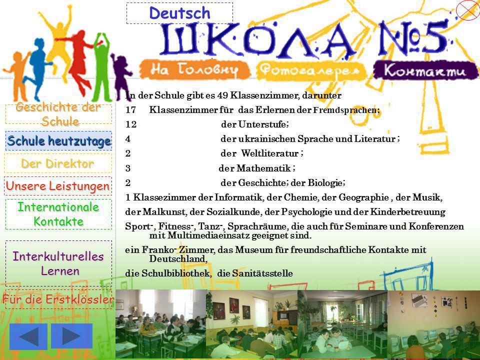 Deutsch Geschichte der Schule Schule heutzutage Der Direktor