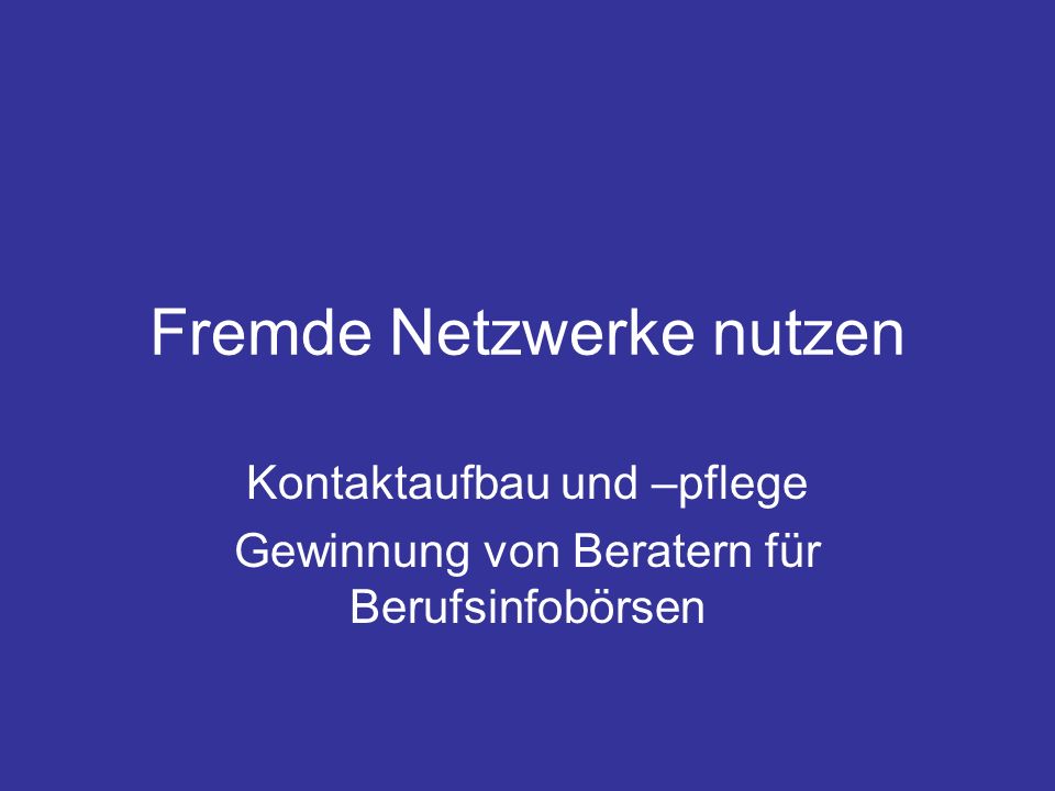 Fremde Netzwerke nutzen