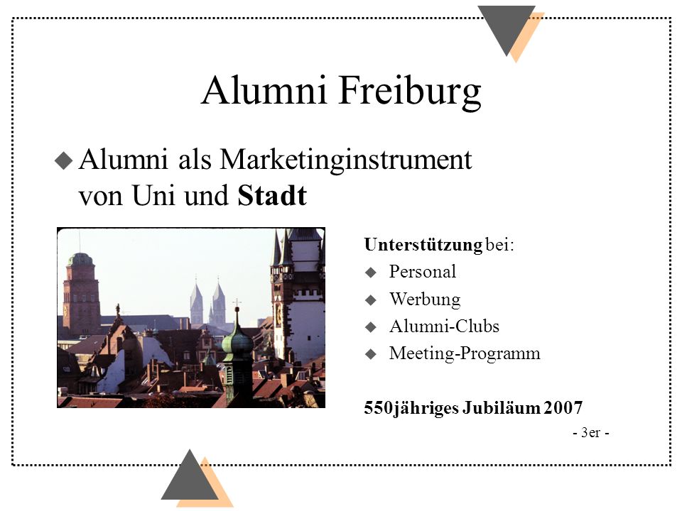 Alumni Freiburg Alumni als Marketinginstrument von Uni und Stadt