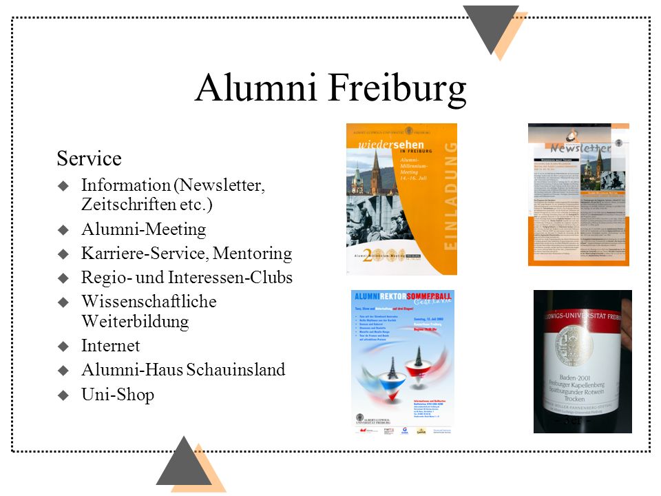Alumni Freiburg Service Information (Newsletter, Zeitschriften etc.)
