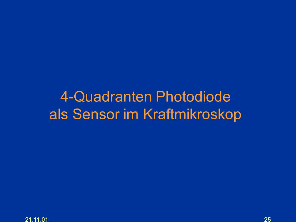 4-Quadranten Photodiode als Sensor im Kraftmikroskop