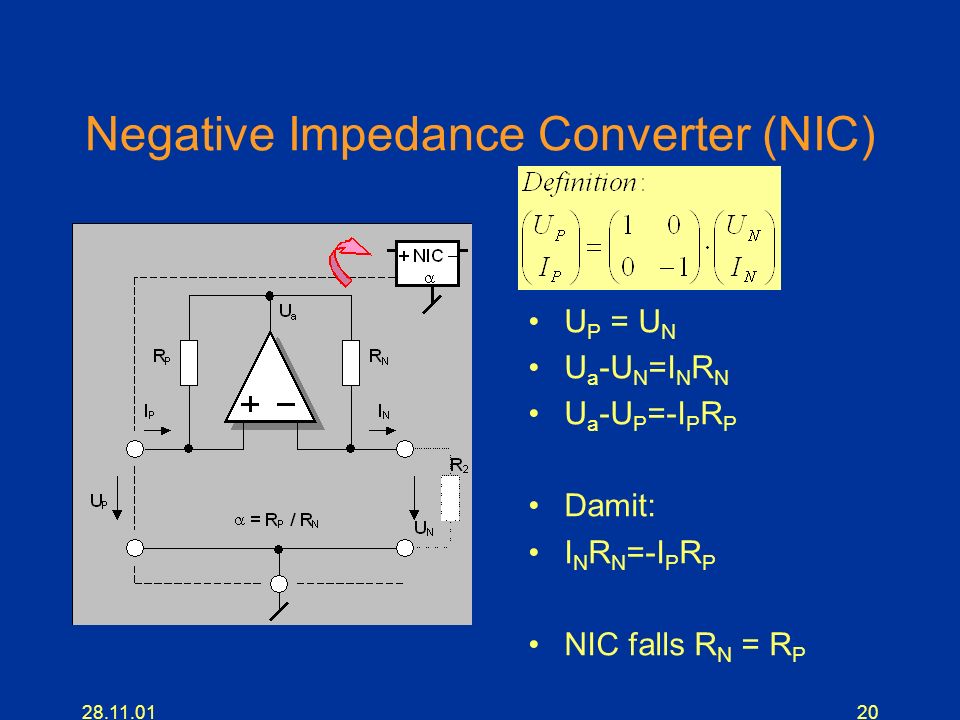 Negative Impedance Converter (NIC)