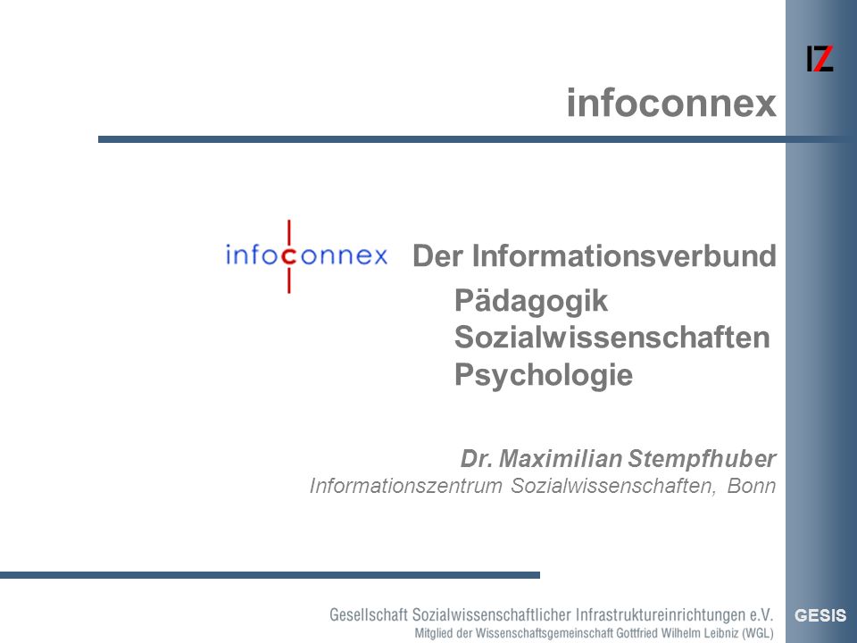 Der Informationsverbund Pädagogik Sozialwissenschaften Psychologie
