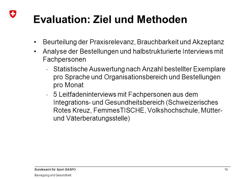 Evaluation: Ziel und Methoden