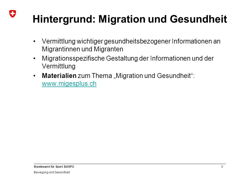 Hintergrund: Migration und Gesundheit