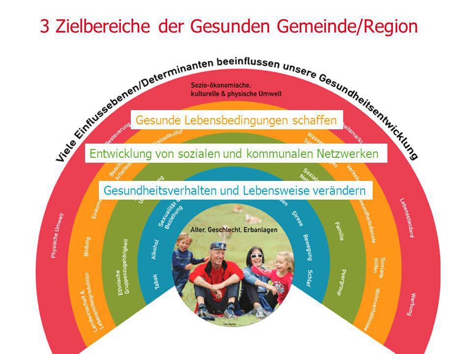 3 Zielbereiche der Gesunden Gemeinde/Region