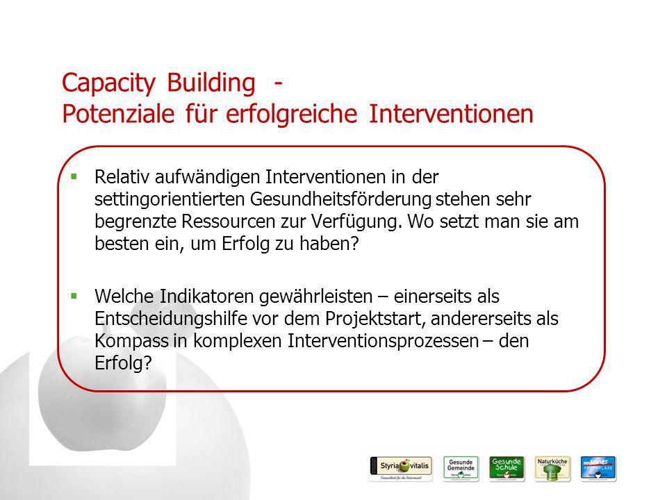 Capacity Building - Potenziale für erfolgreiche Interventionen