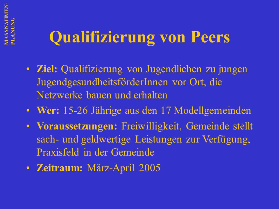 Qualifizierung von Peers