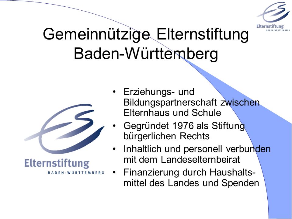 Gemeinnützige Elternstiftung Baden-Württemberg