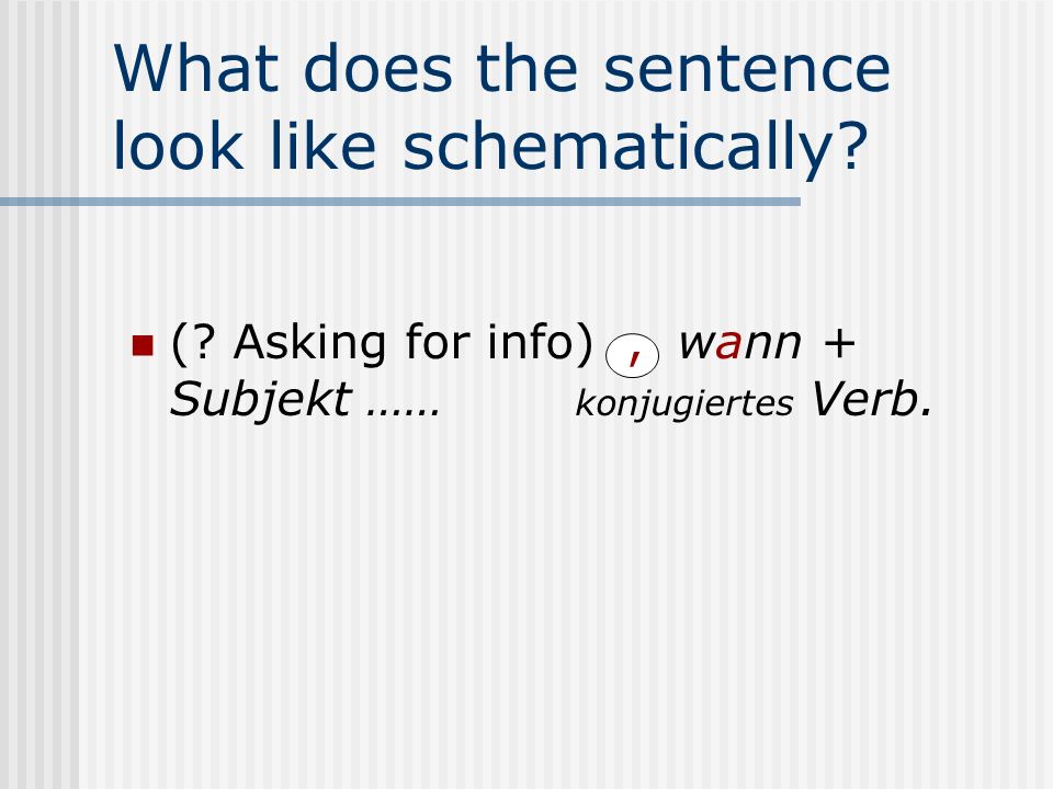What does the sentence look like schematically