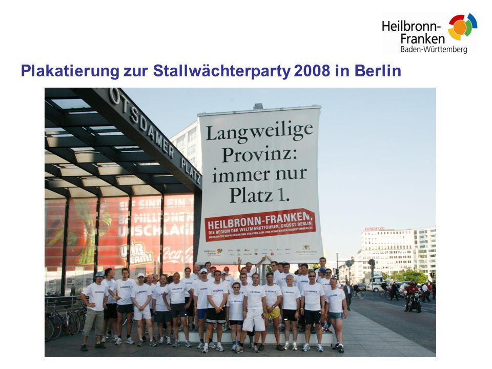 Plakatierung zur Stallwächterparty 2008 in Berlin