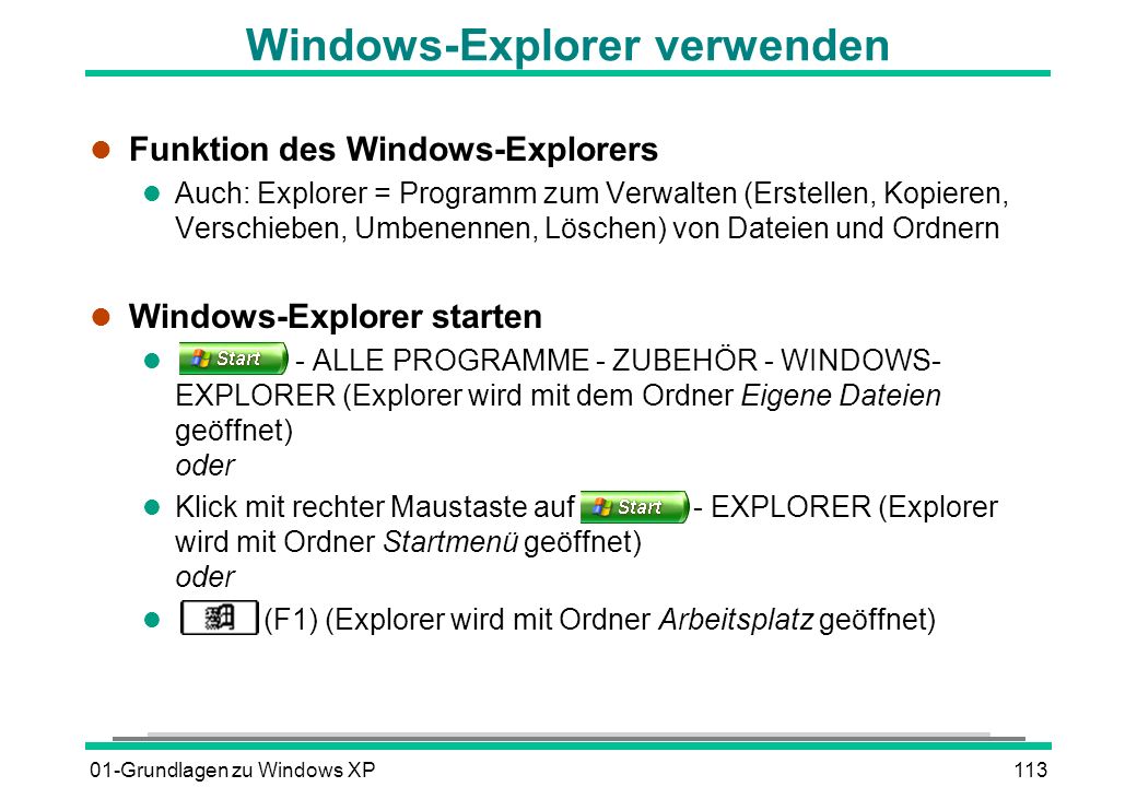 Windows-Explorer verwenden