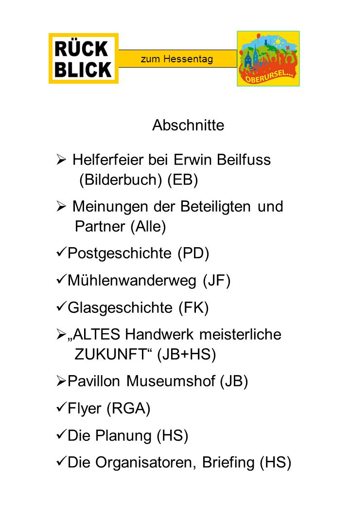 Helferfeier bei Erwin Beilfuss (Bilderbuch) (EB)