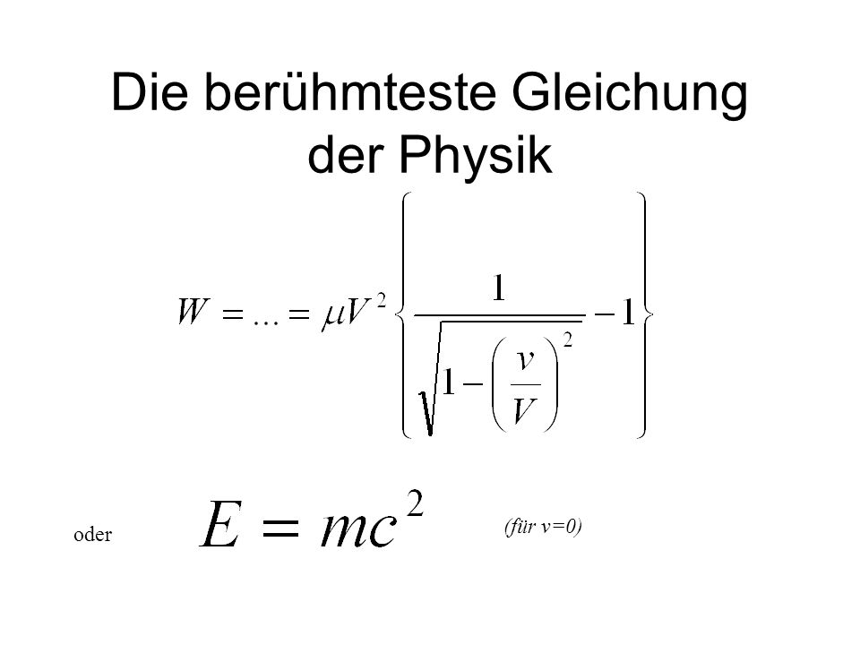 Die berühmteste Gleichung der Physik