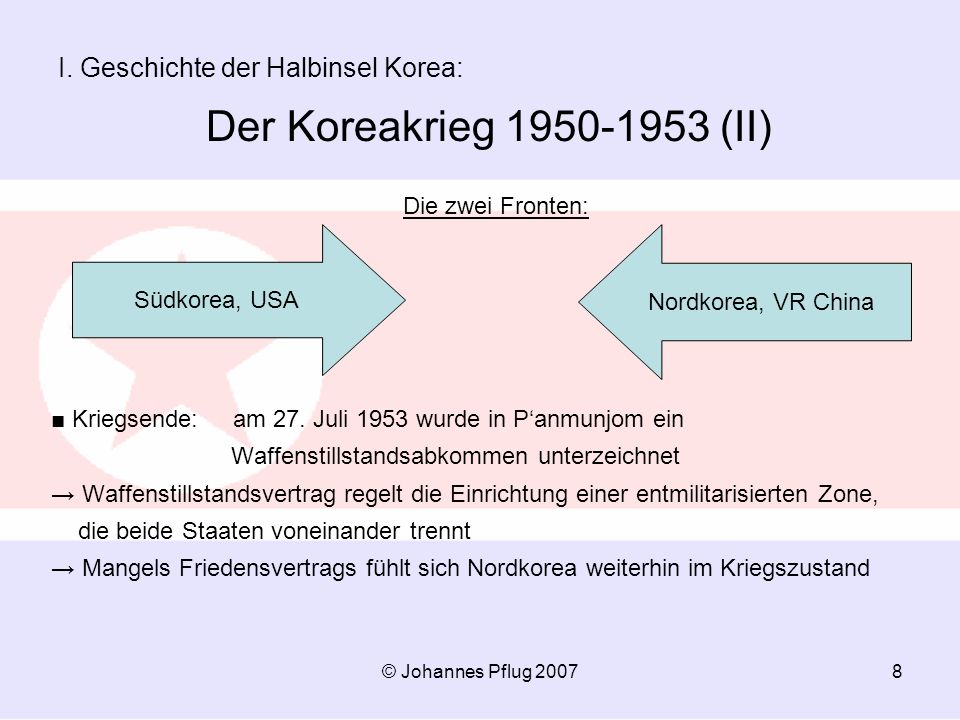 I. Geschichte der Halbinsel Korea: Der Koreakrieg (II)