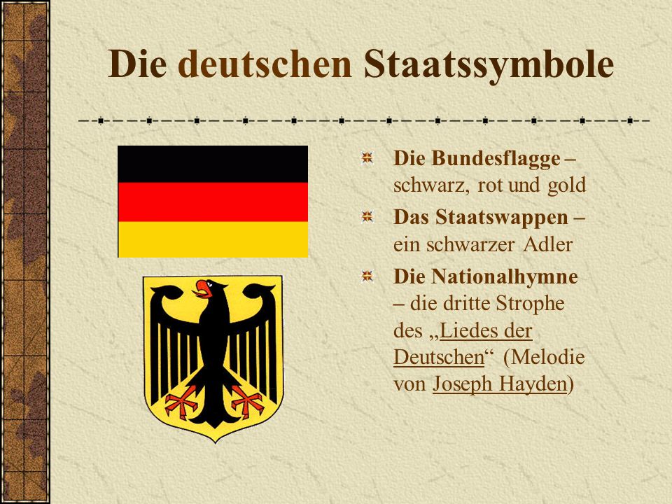 Die deutschen Staatssymbole