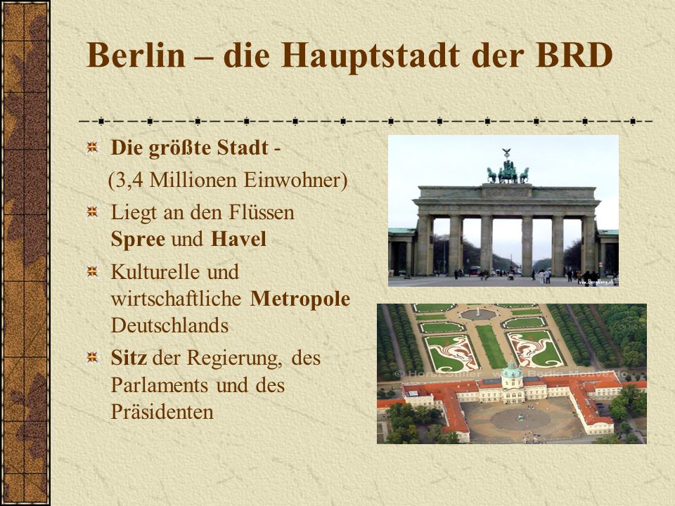 Berlin – die Hauptstadt der BRD