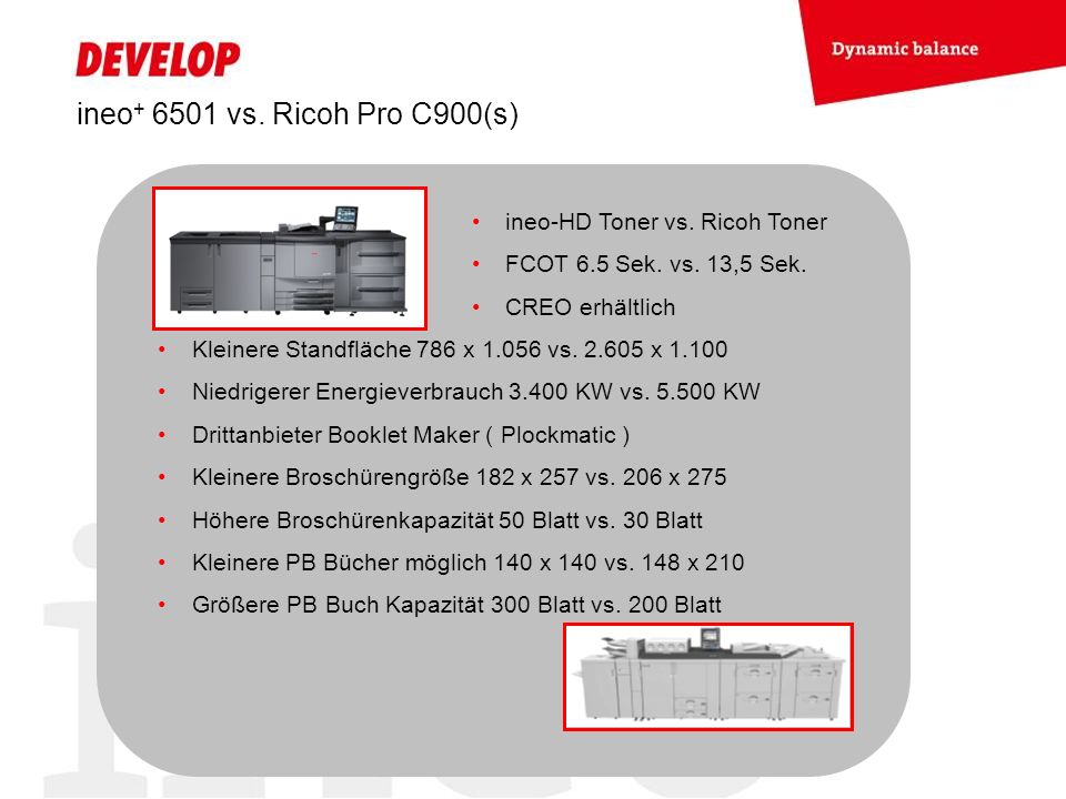 ineo vs. Ricoh Pro C900(s) ineo-HD Toner vs. Ricoh Toner