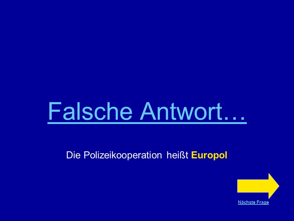 Die Polizeikooperation heißt Europol