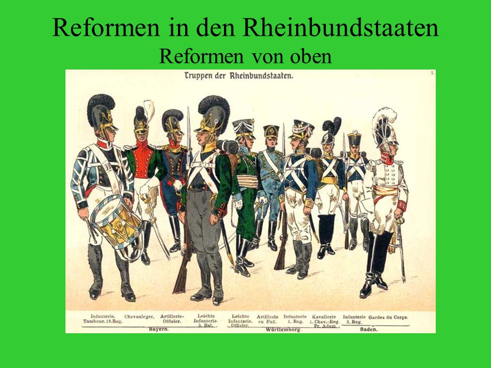 Reformen in den Rheinbundstaaten Reformen von oben