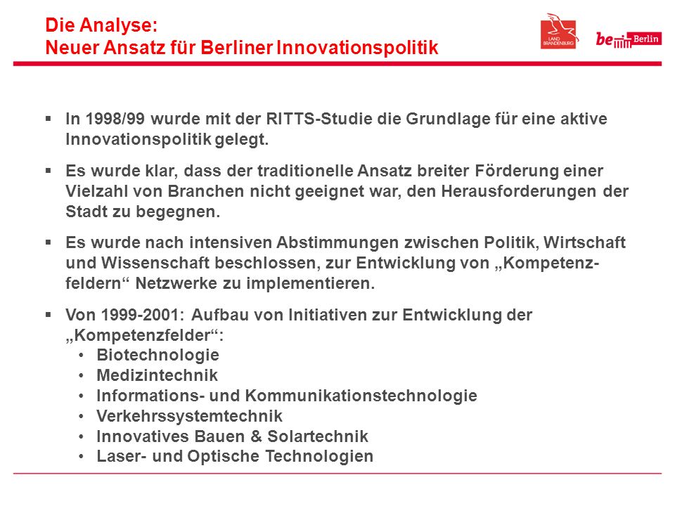 Die Analyse: Neuer Ansatz für Berliner Innovationspolitik
