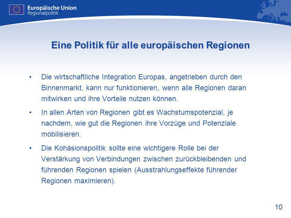 Eine Politik für alle europäischen Regionen