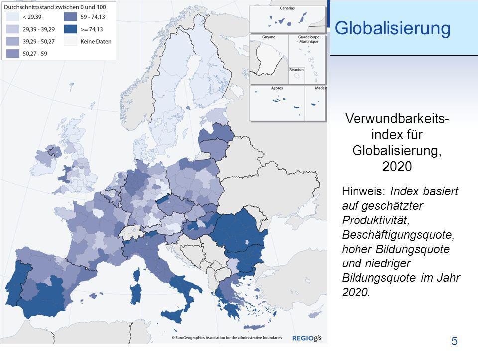 Verwundbarkeits-index für Globalisierung, 2020