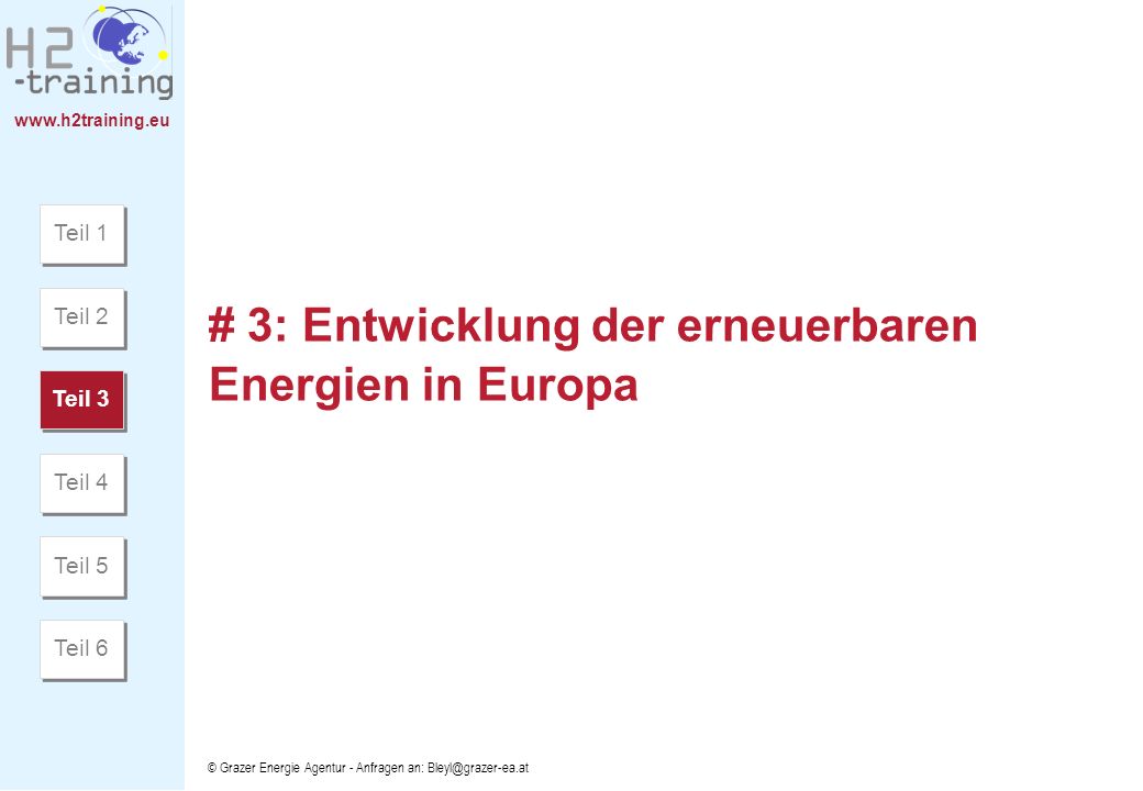 # 3: Entwicklung der erneuerbaren Energien in Europa