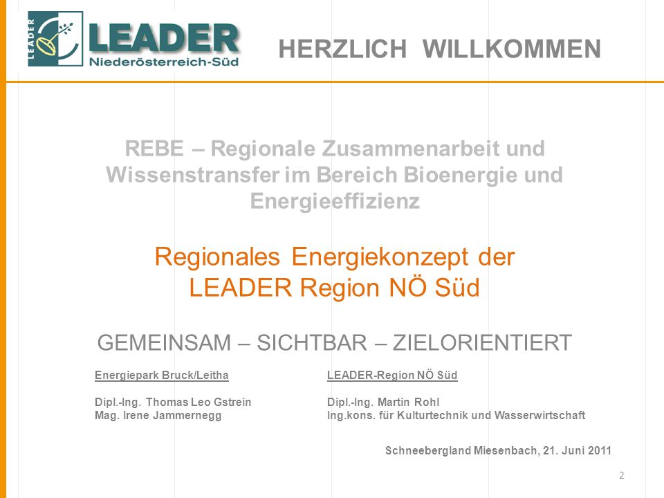 Regionales Energiekonzept der LEADER Region NÖ Süd