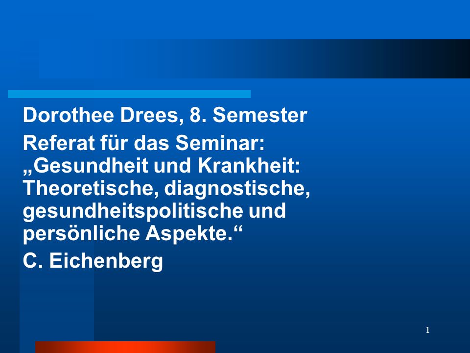 Dorothee Drees, 8. Semester
