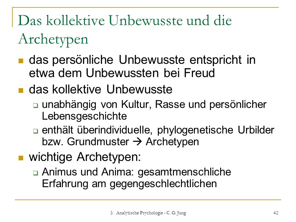Das kollektive Unbewusste und die Archetypen
