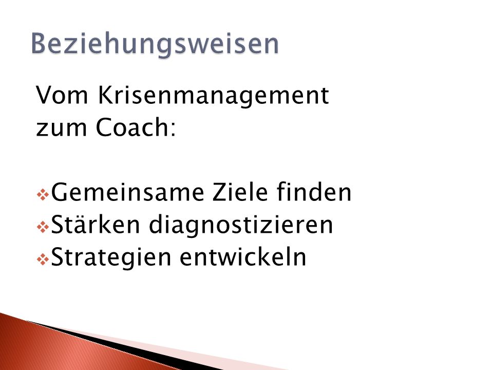 Beziehungsweisen Vom Krisenmanagement zum Coach: