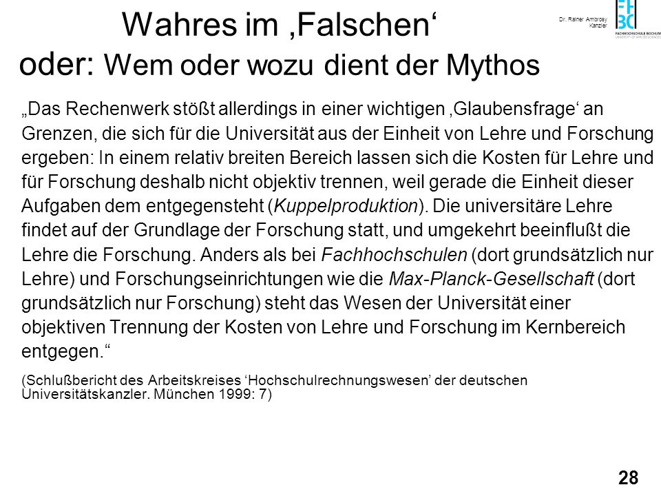 Wahres im ‚Falschen‘ oder: Wem oder wozu dient der Mythos