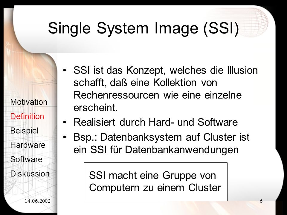Single System Image (SSI)
