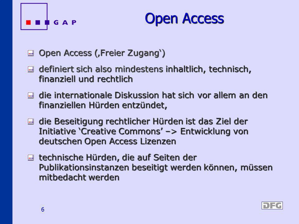 Open Access Open Access (‚Freier Zugang‘)