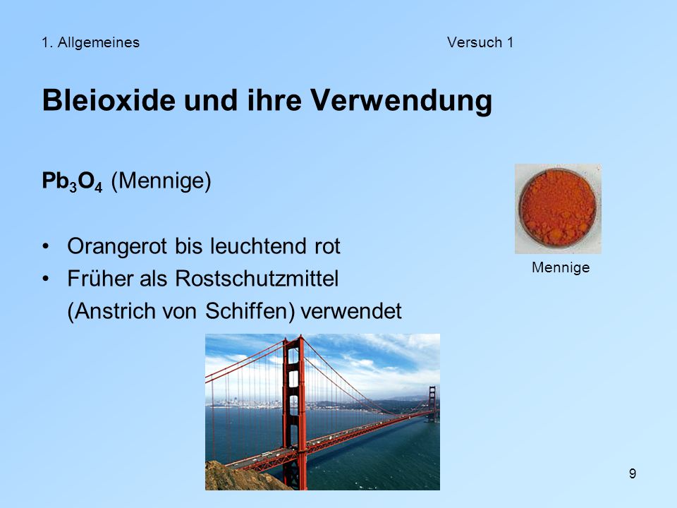 Bleioxide und ihre Verwendung