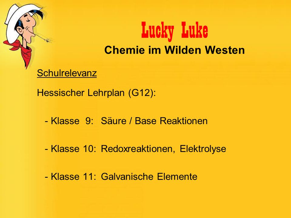 Lucky Luke Chemie im Wilden Westen
