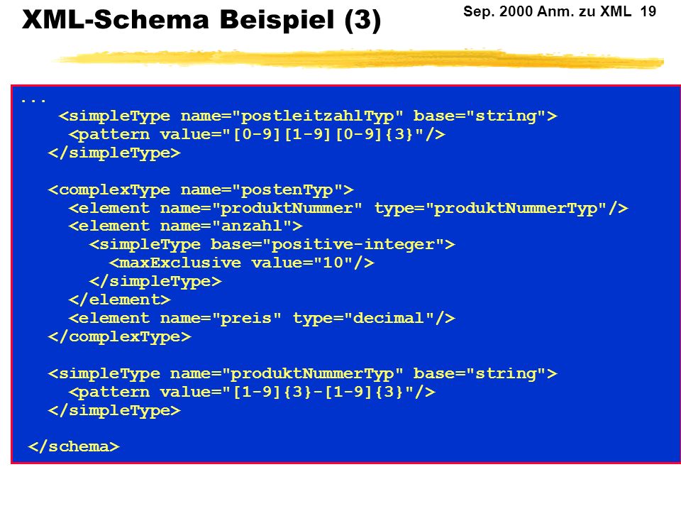 XML-Schema Beispiel (3)