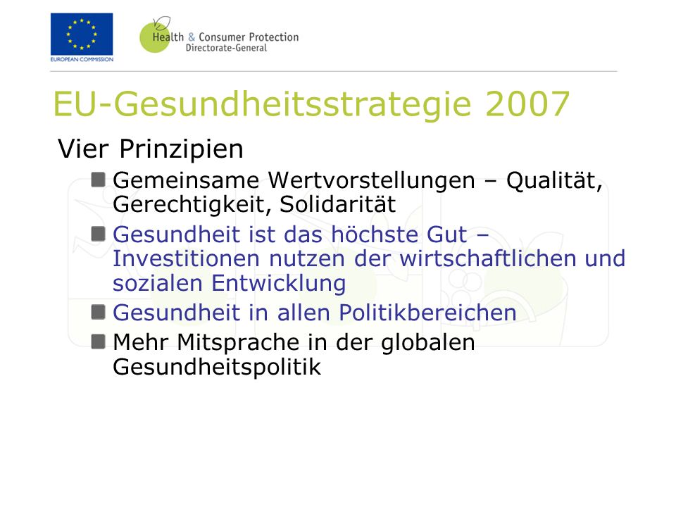 EU-Gesundheitsstrategie 2007